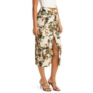 Floral Print Midi Skirt